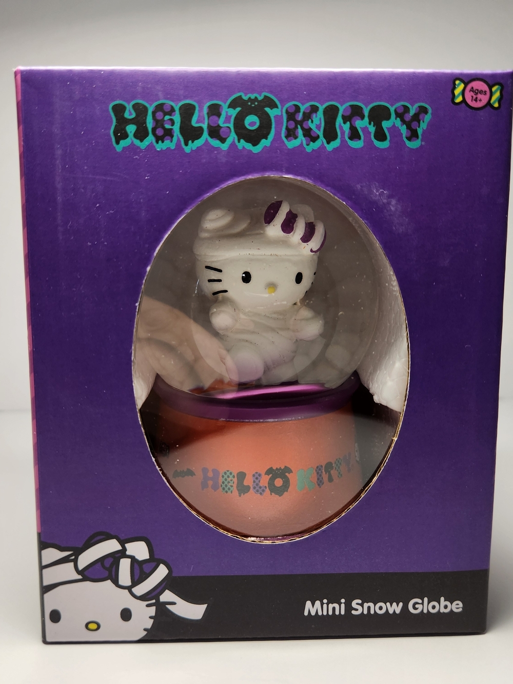 Hello Kitty Mummy Purple & White Mini Snow Globe - Sanrio - Halloween
